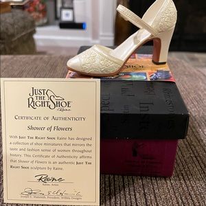 Just the Right Shoe “Shower of Flowers” with box & certificate of authenticity